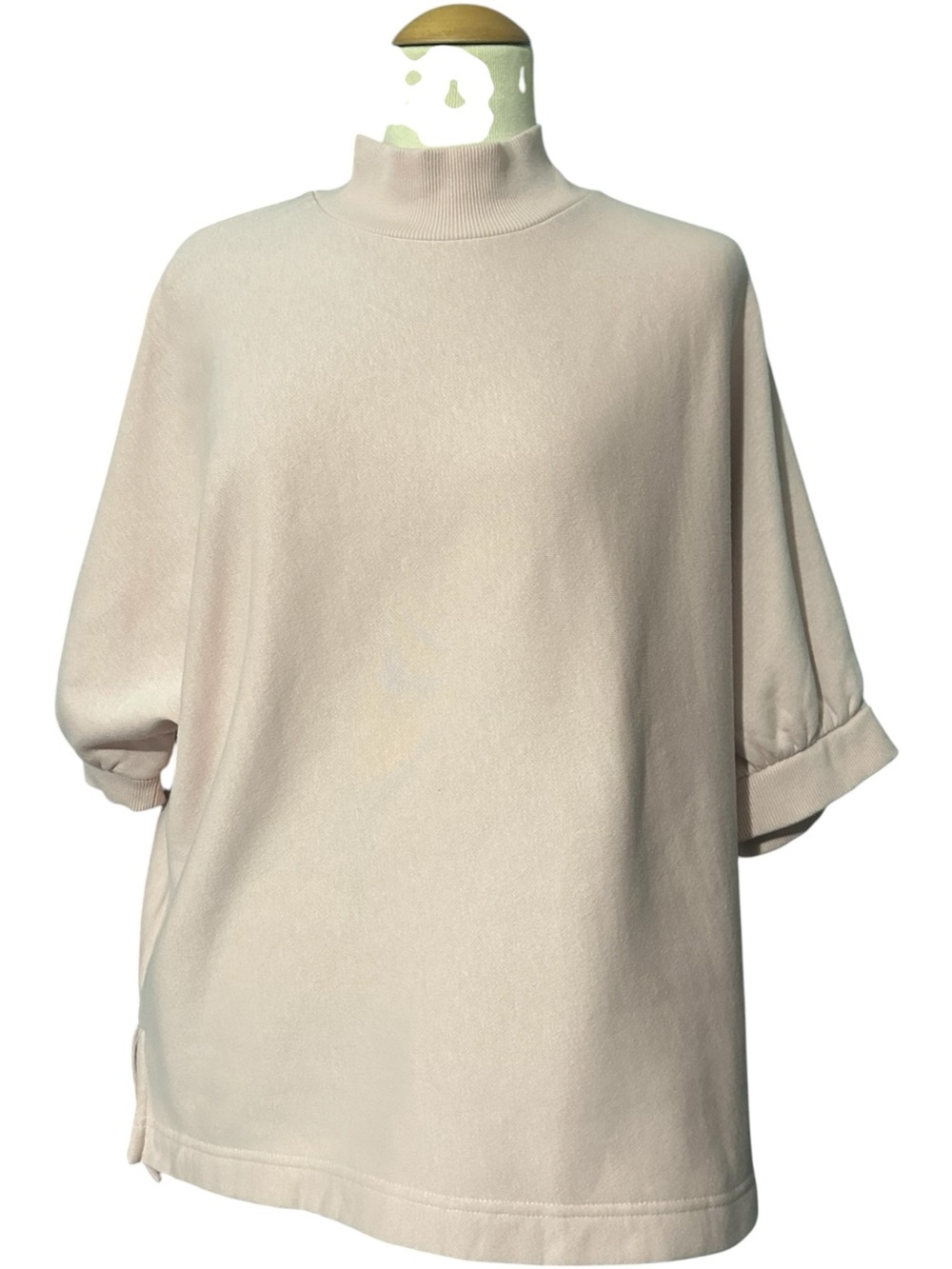 Banana Republic Factory Mock Neck Short Sleeve Pullover Top Pink Size L